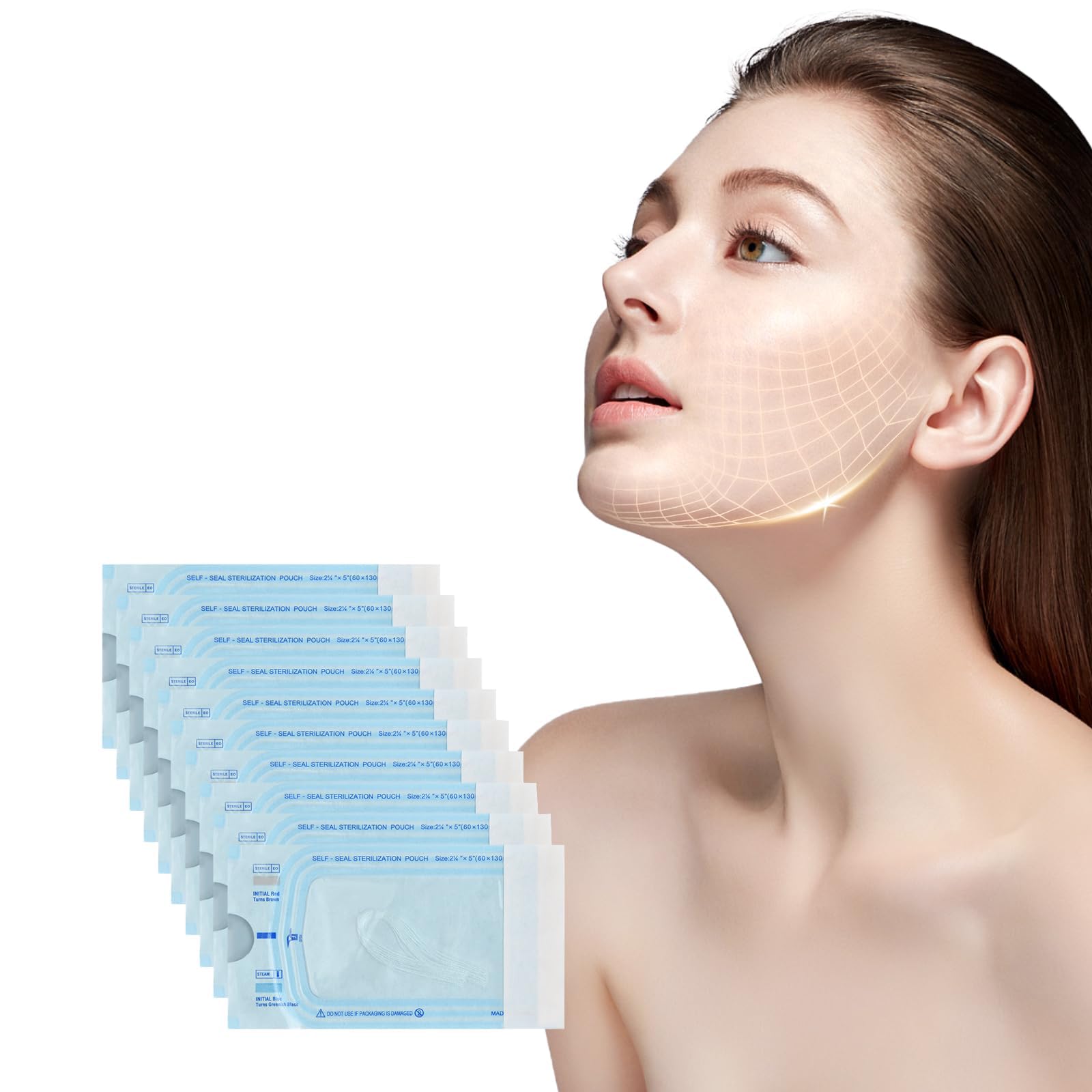 10 PCS Collagen Threads for Wrinkles, Neck Mask, Face Protein Line Collagen Thread, Home Facial Treatment for Skin Hydration and Firming, Convenient Pack-image-25