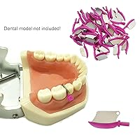 Vista 4 de Angzhili Cuña de plástico dental de 120 unids/3 cajas con hoja de metal, cuña proximal para el diente de relleno, 3 tamaños