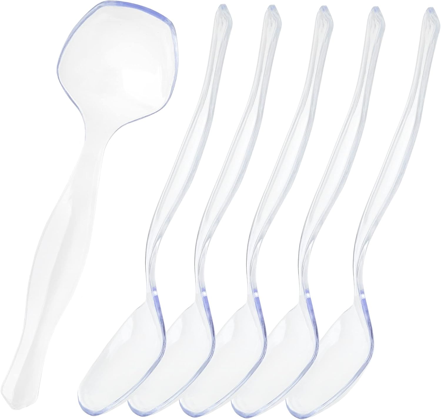 STACKABLES Pack of 10 Plastic Spoons 7.5” Serving Spoon Reusable
