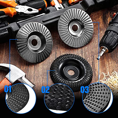 Dkitdbit VVT-012 2 Pcs Wood Carving Disc Set 4 Inch (100Mm) For Angle Grinder thumb #5