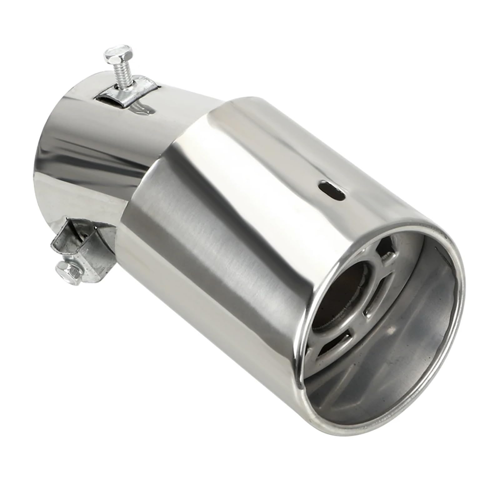 Tubo de escape de coche de acero inoxidable con acabado pulido y silenciador universal 7