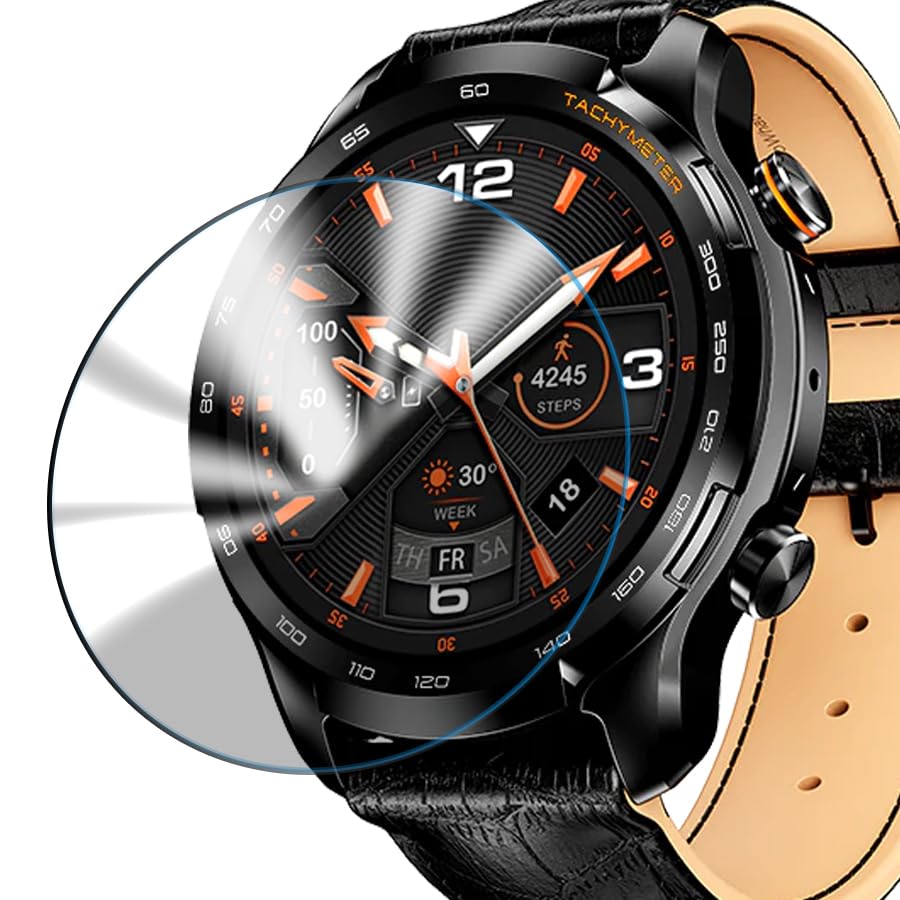 Enlinea smart watch screen guard for boAt Lunar Pro LTE | Pack of 5 | Edge to Edge Coverage | Ultrathin 0.33mm 9H anti shock flexible screen protector (5)