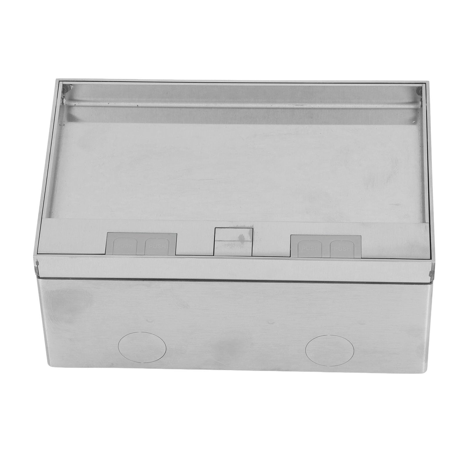 Generic Scatola di Derivazione da Incasso a Pavimento, Presa Piatta in Acciaio Inox con 2 Porte Standard e 2 Porte USB, Materiale PC Ignifugo per Uffici, Hotel, Scuole, Centri Commerciali, Design