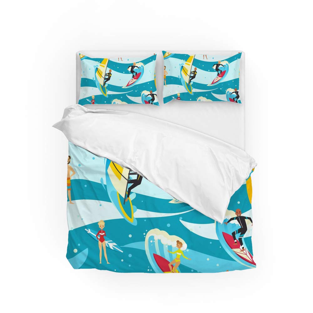 Housse de couette ultra douce et durable Parure de lit Happy People CHEHONG