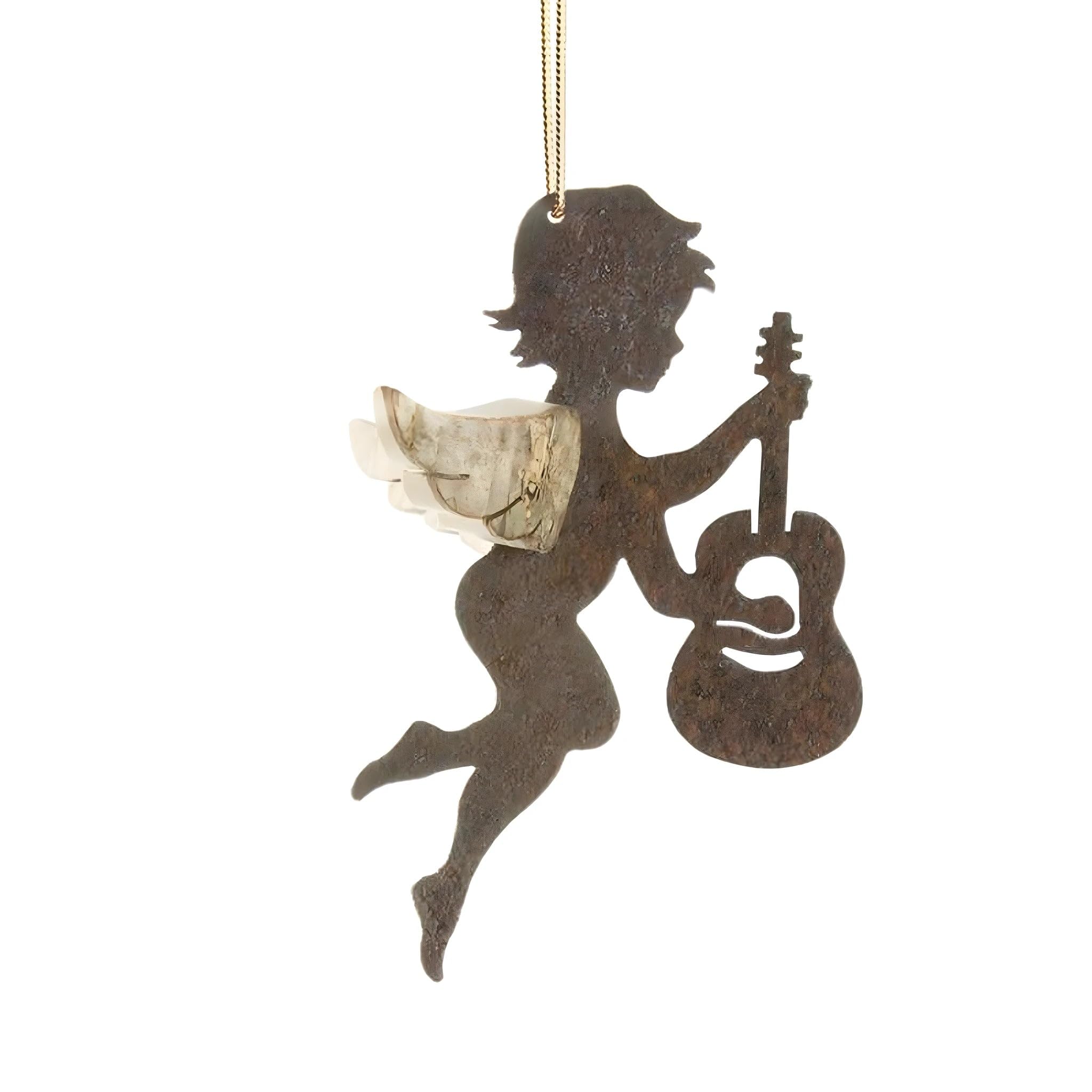 Dolfi | Angel Steel and Wood 6.5 cm 6.5 cm | Natural Wood in Val Gardena | Figurine Nativity Scene