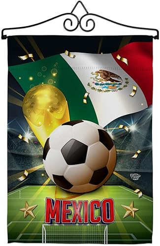Miniatura 1 de World Cup Mexico Garden Flag Set Wall Hanger Sports Soccer Game Goal Ball Football Entertainment Activity Physical Small Decorative Gift Yard House