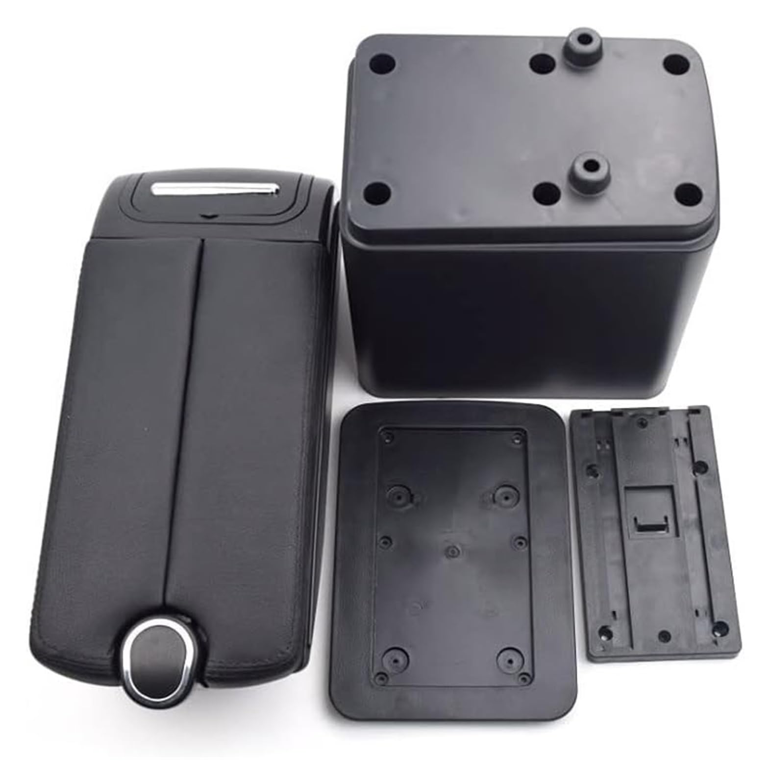 Braccioli per Auto per Peugeot per Partner per Tepee 2010-2020 Bracciolo Auto ABS Bracciolo Bracciolo Box Console Centrale USB(D Black)