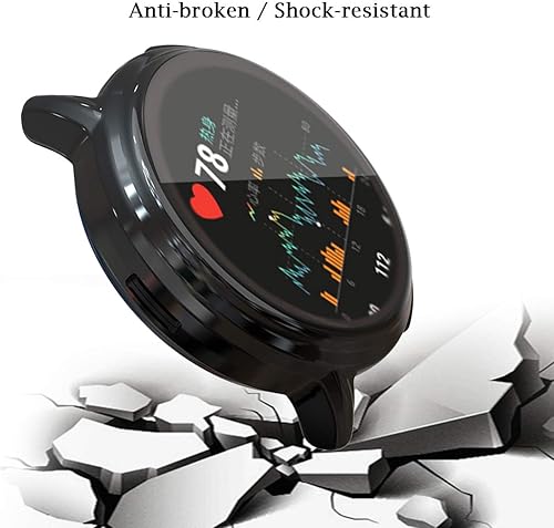 Miniatura 4 de Suoman Paquete de 3 fundas para Fossil Gen 5 Carlyle, funda protectora completa de TPU para reloj inteligente Fossil Gen 5 Carlyle, negro + negro y