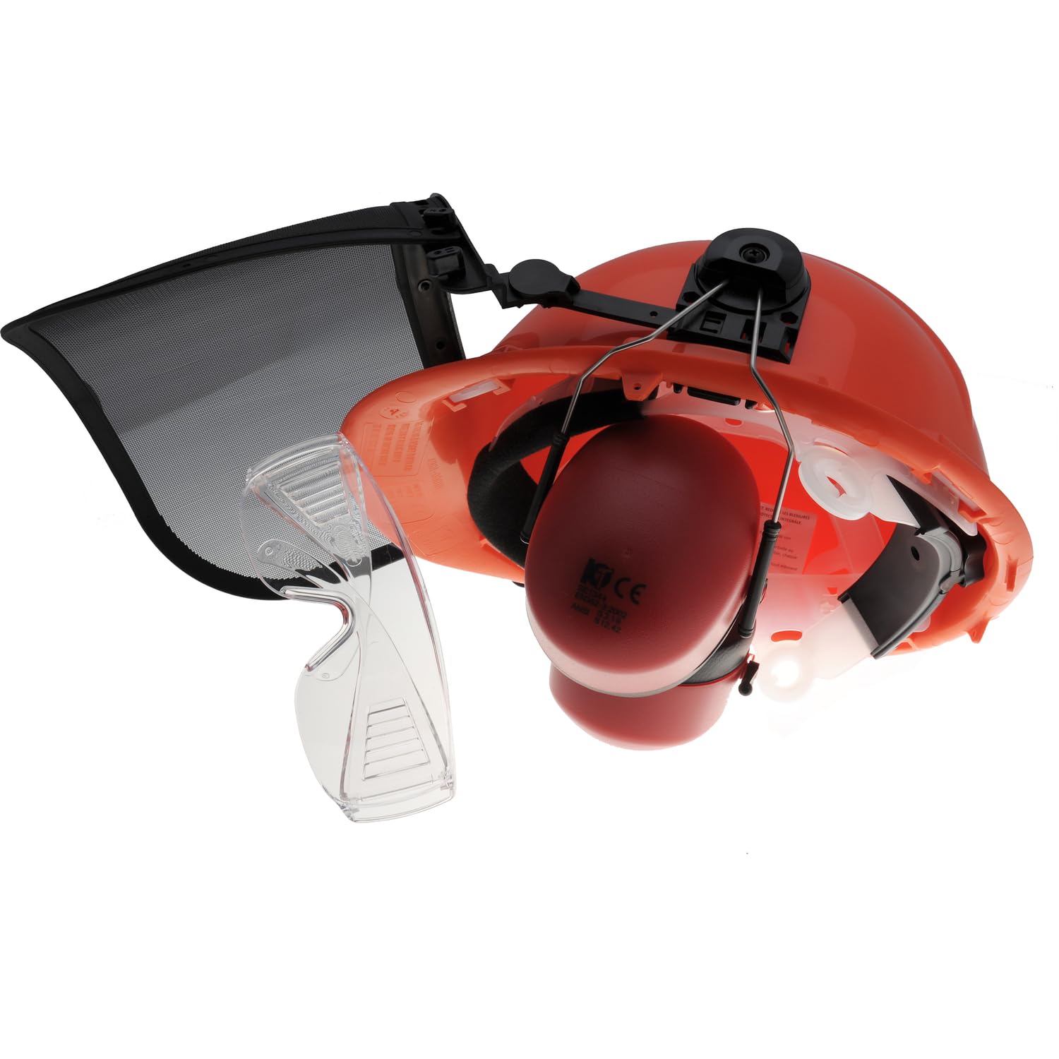 Casco forestale professionale, con visiera anti-rumore norme CE