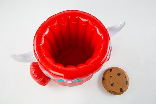 Miniatura 3 de BigMouth Inc Monster Disc Can Toss - Juego de piscina, objetivo flotante inflable con discos de lanzamiento de galletas, juego de agua para fiestas