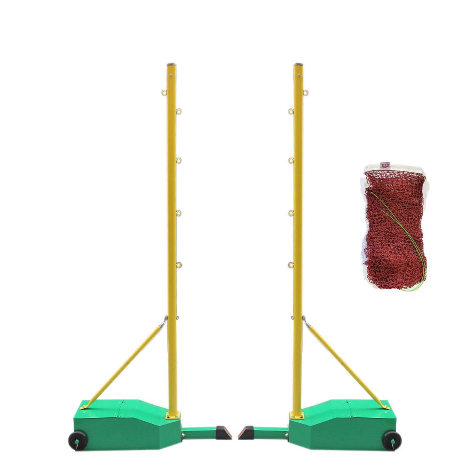 Palo da Badminton per Giardino | Supporto In Acciaio Per Interno Esterno Con Base Zavorrata E Rete 1.55 M, Adatto A Giardini Stadi Spiagge Parchi Prati