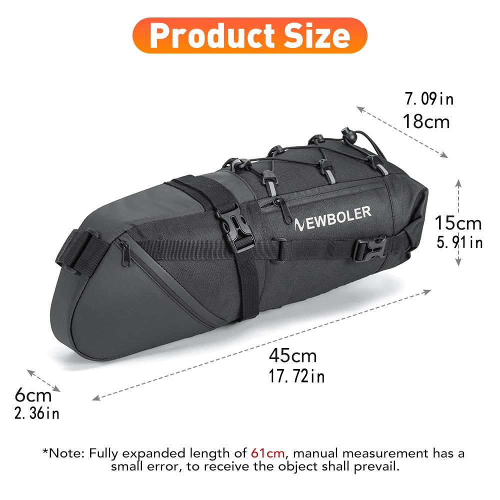 Bolsa Sillin Bicicleta Impermeable - aloualouweekuky, 10L Bolsa de Asiento de Ciclismo, Bolsa de Sillín Trasera para Bici para Bicicleta Al Aire Libre de Carreter