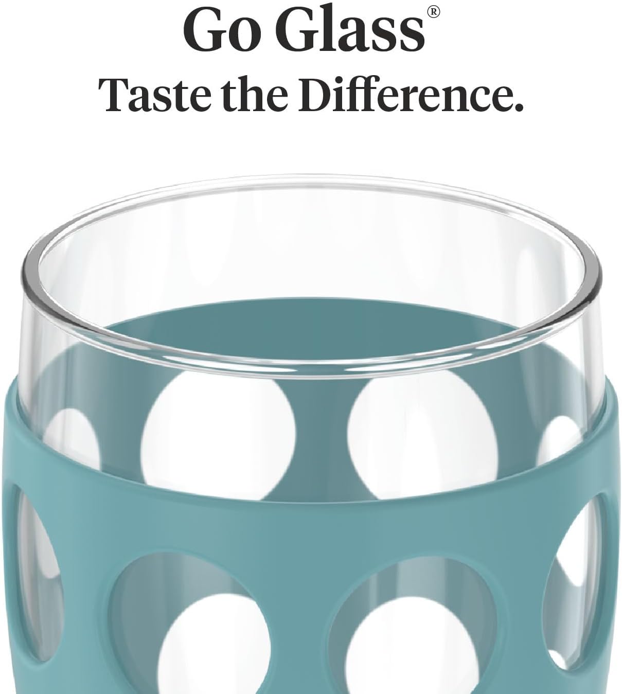 Lifefactory 20-Ounce BPA-Free Indoor/Outdoor Beverage Glass with Protective Silicone Sleeve, 2-Pack, Aqua Teal