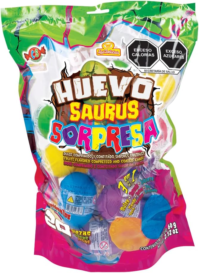 HUEVO SAURUS SORPRESA LAS DELICIAS DULCE CON JUGUETE : Amazon.com.mx ...