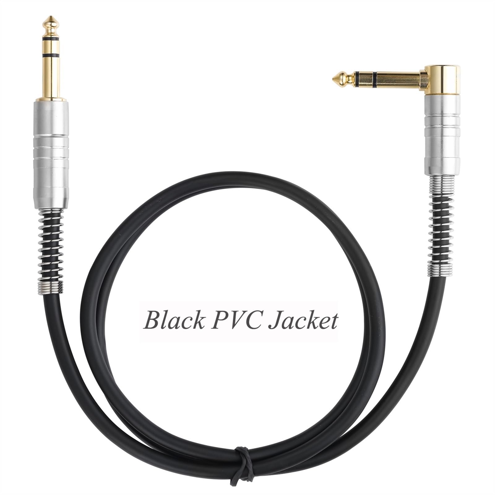 kabel audio do gitary 3 Szt. 90 Stopni 6.5mm Z Męskiego Na Męskie 1/4 ''kabel Audio Stereo Podwójnie Ekranowany Do Wzmacniacza Miksera Gitarowego (Color : 3m)