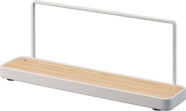 Yamazaki 5834 God Card Stand, White, Approx. W 11.0 x D 2.6 x H 4.1 inches (28 x 6.5 x 10.5 cm), Tower Tower Simple Shining Shelf, Bill Holder, Standing Type