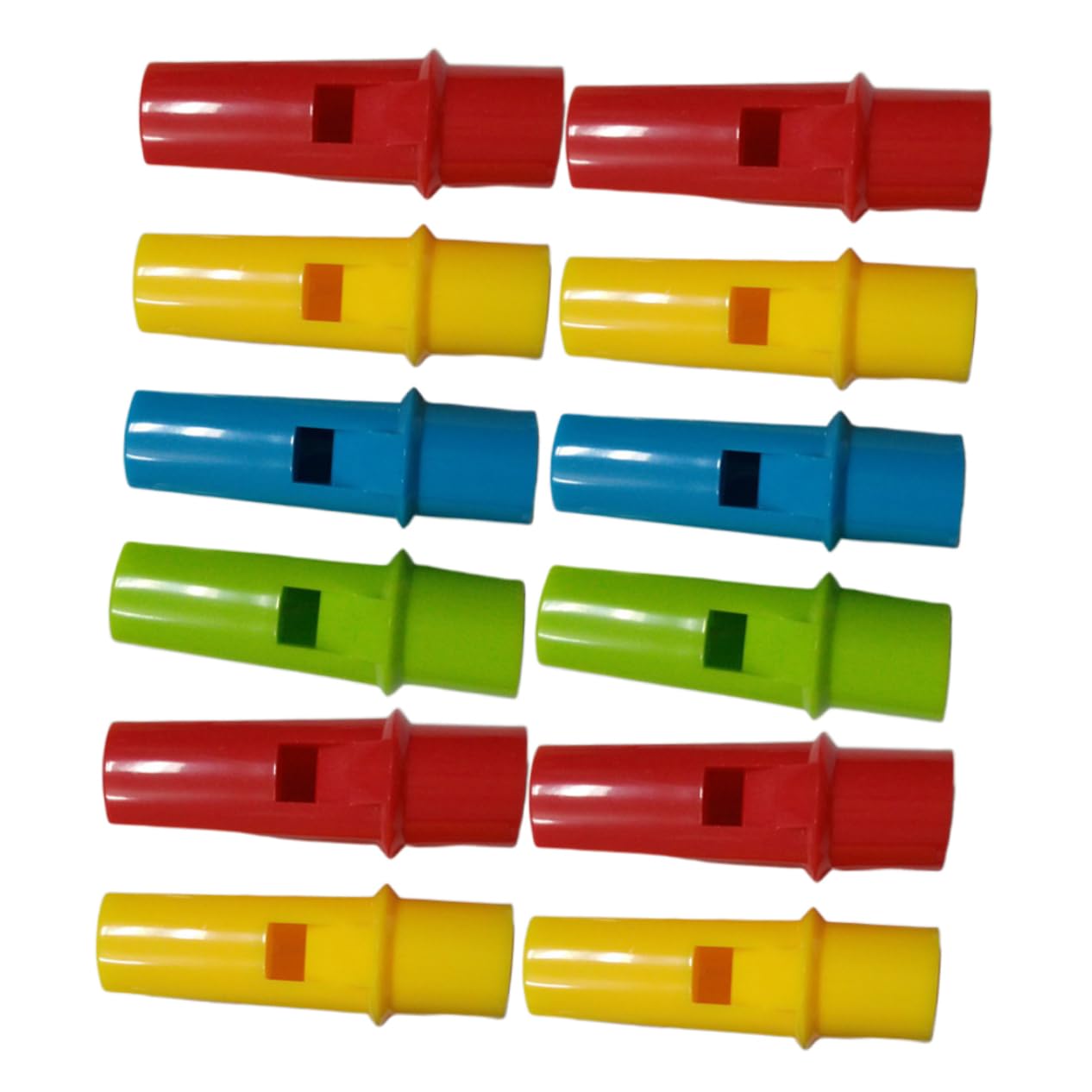 Sosoport 12Pcs DIY Pan Flutes for Creative Cylinder Shape Whistles Musical Instrument Random Colors Fun Party Favors for Music Enthusiasts Safe and Durable Materials