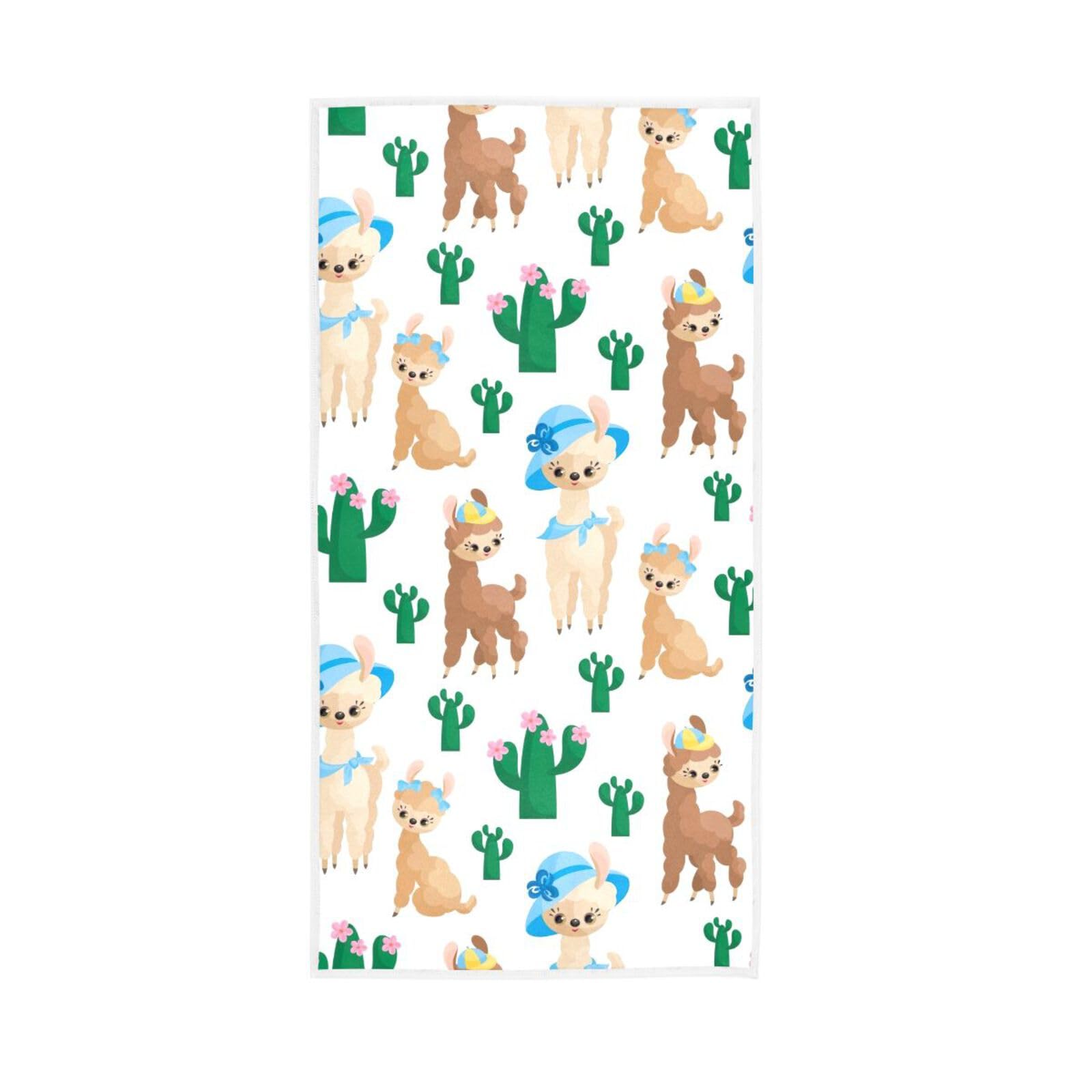 HUYGD Lamb and Plant Kitchen Hand Towel, 15 x 30 Inches Soft Hand Towel Spa Towels Workout Towels