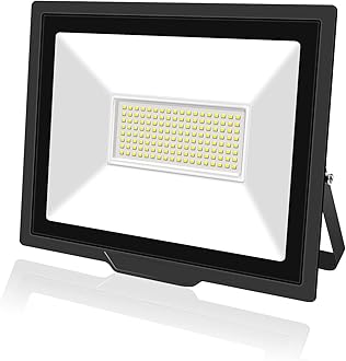 PICAA100W LED Flood Lights Outdoor, Super Bright Security Lights, IP66 Waterproof Floodlight, Cold White (6500K) Wall Light, Perfect for Garden, Yard, Garage, Patio,Warehouse, Parking Lot