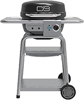 Char-Broil Bistro Pro 3-in-1 Dual Fuel Electric Grill Griddle & Charcoal BBQ - 650°F Max, 320 Sq In Cooking, Black