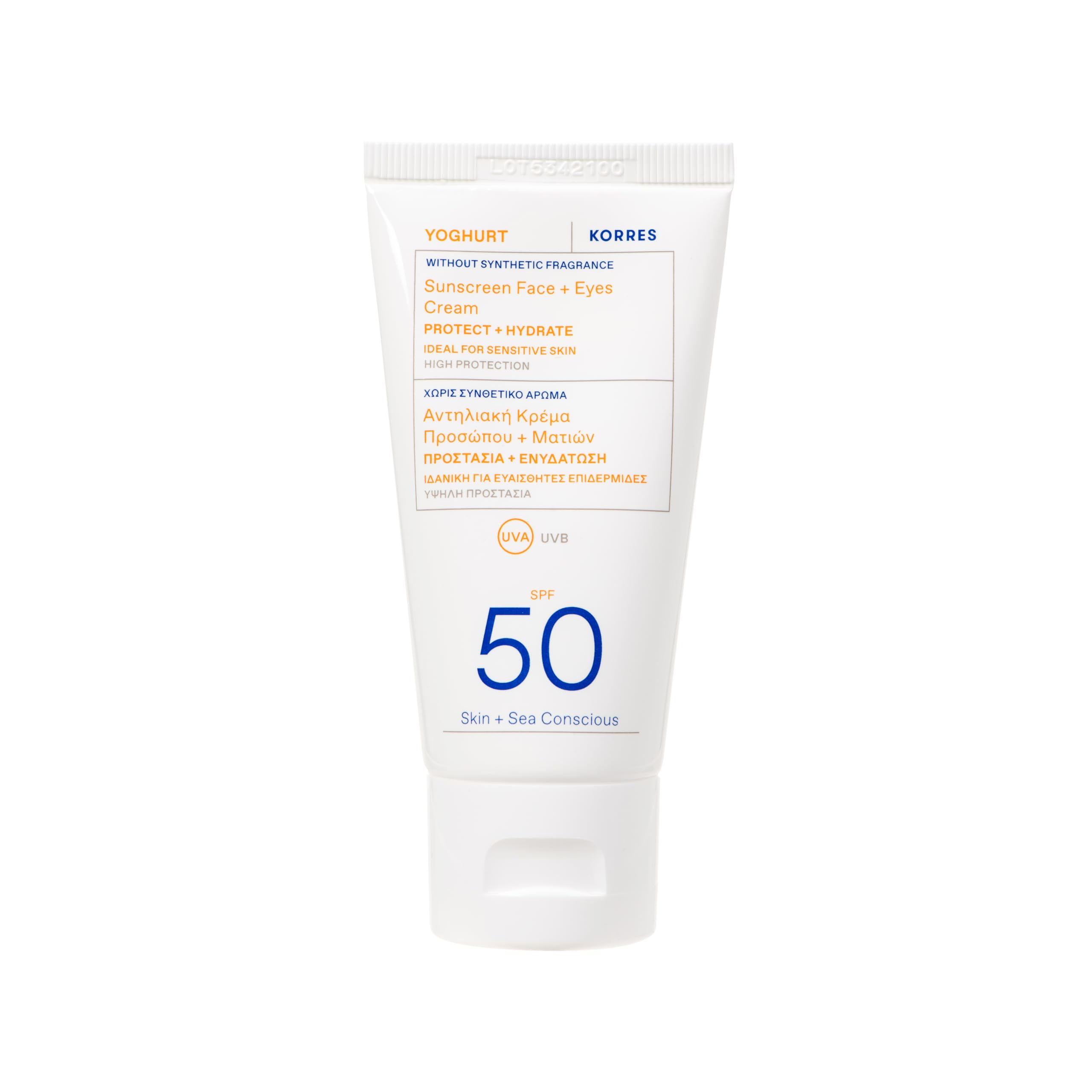 Korres Multicolor Yoghurt Sunscreen Face + Eyes Cream Spf 50 50Ml