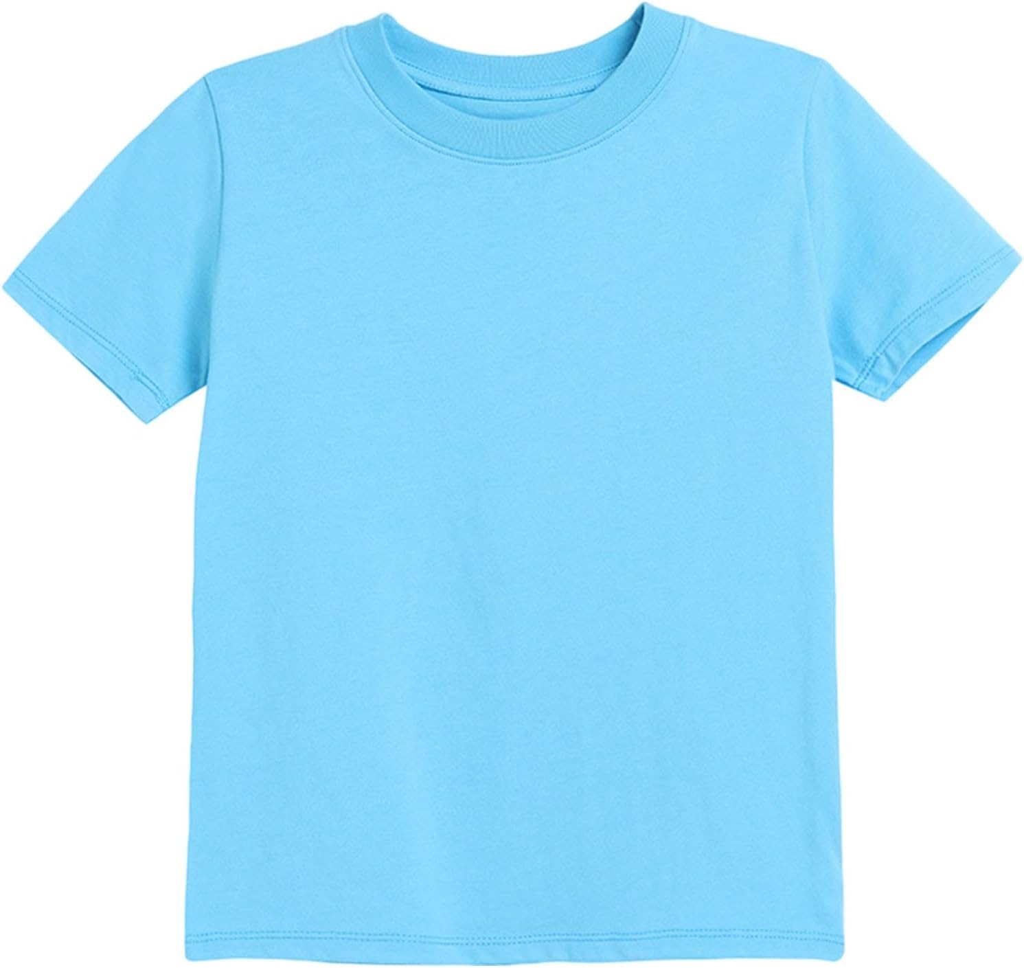 Boys Girls T Shirt Summer Short Sleeve Crew Neck T Shirts Cute Casual Solid Basic Tops Kids Lightweight Breathable