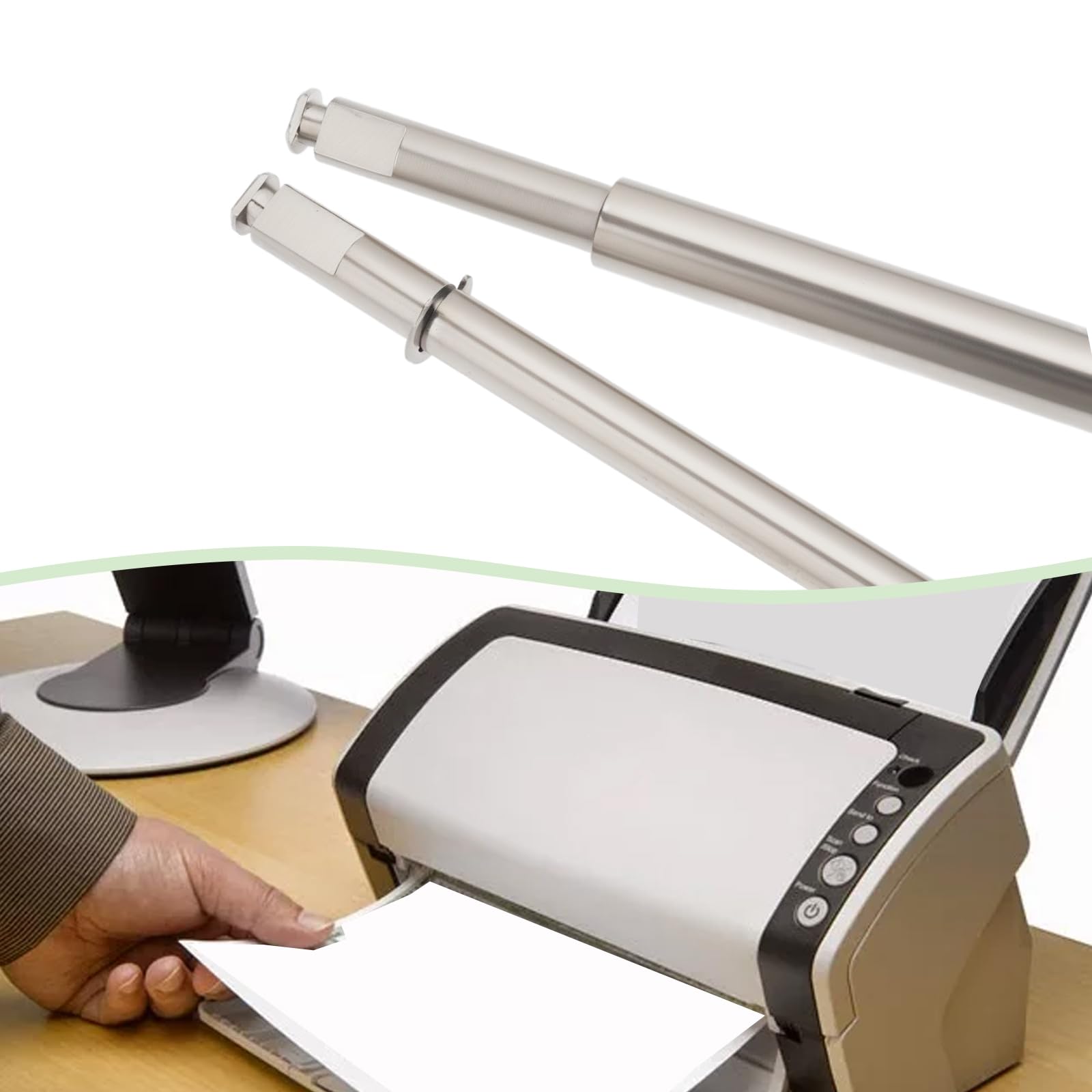 EMSea 1 Par de Rodillos de Repuesto para Escáner (salida Y Alimentación) PA03630-Y215 PA03630-G205 Compatible con Fujitsu Fi-6140z/6230z/6240z 28,5 Cm Y 28,1 Cm