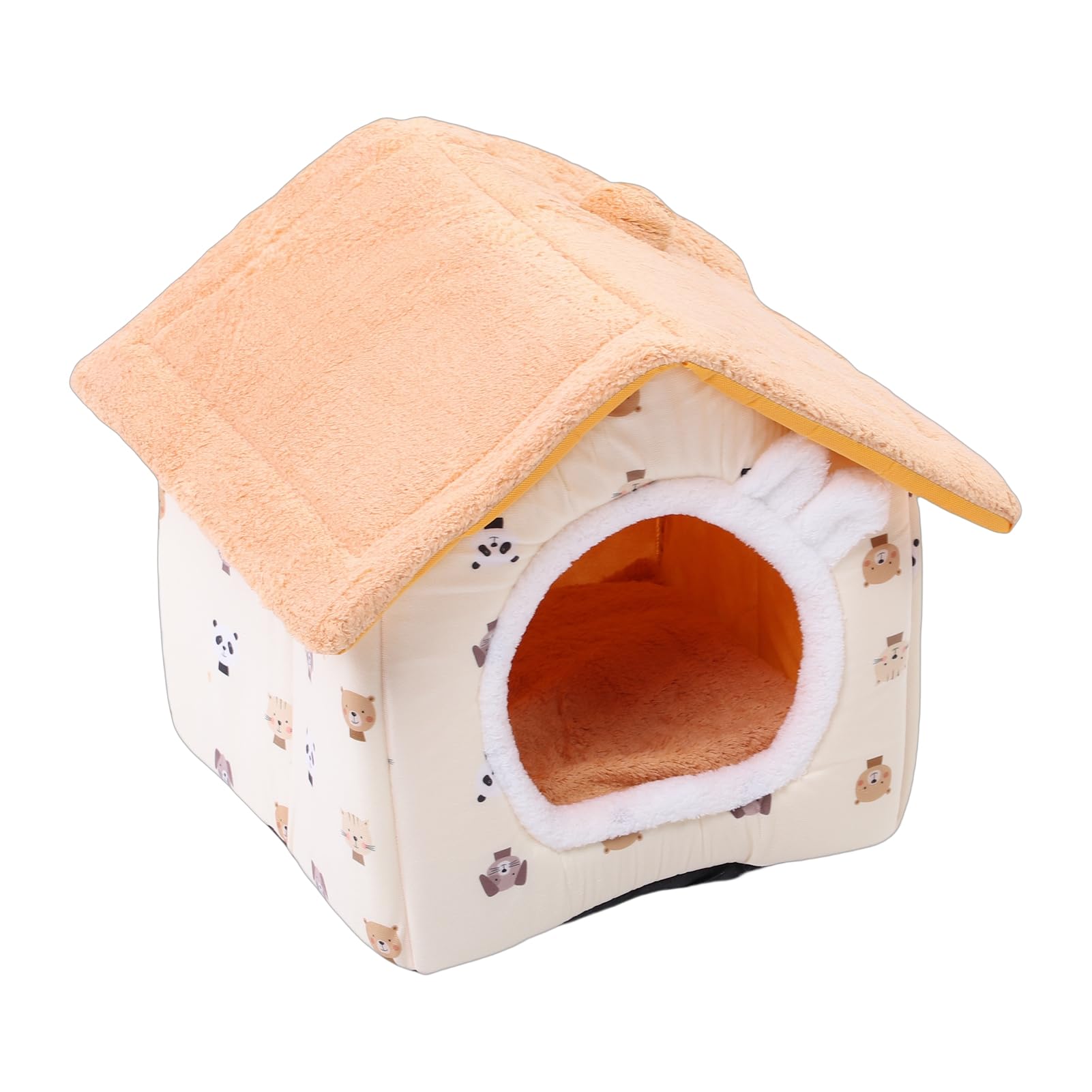 FILFEEL Accogliente Cuccia per Gatti Chiusa con Imbottitura in Peluche Staccabile - Cuccia per Animali Ventilata Invernale Ed Estiva per Gatti e Cani di Piccola Taglia da 2,5 a 7,5 Kg - per in