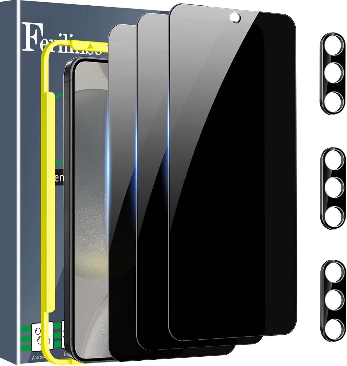 Photo 1 of Ferilinso 3 Pack Privacy Screen Protector for Samsung Galaxy S24