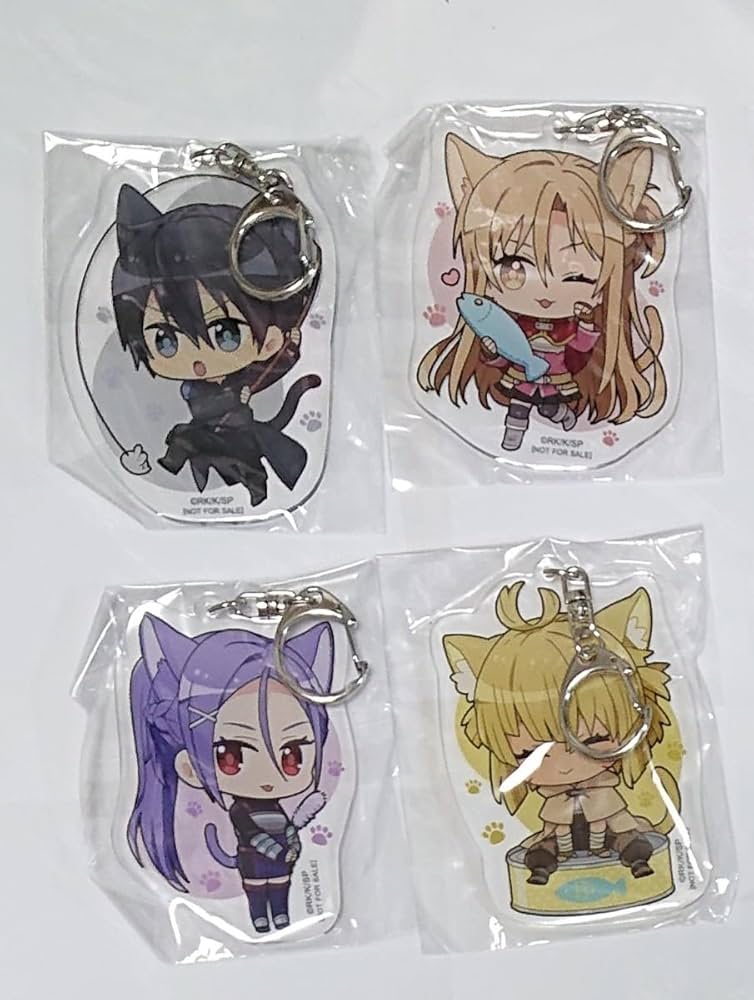 ソードアートオンライン SAO キリト アスナ ミト キーホルダー セット ソードアートオンライン SAO キリト アスナ ミト キーホルダー