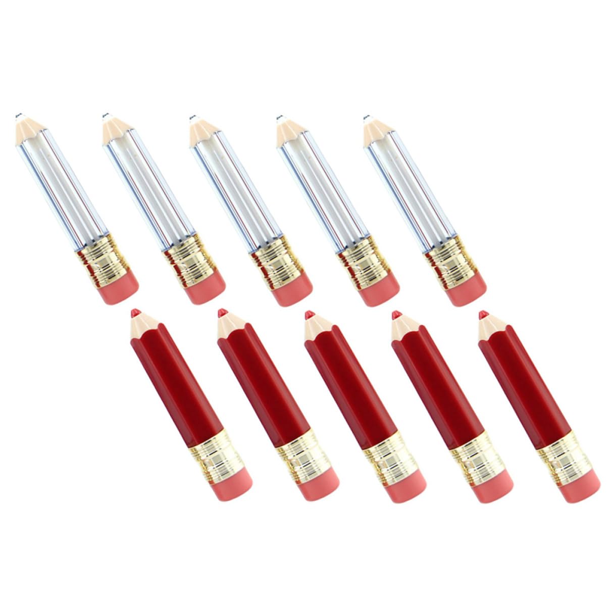PACKOVE 2 Set Matita Rossetto Tubetto Vuoto Lucidalabbra Tubetti Lucidalabbra Trasparente Porta Fai Da Te Balsamo Idratante Cercatore 10 pezzi * 2