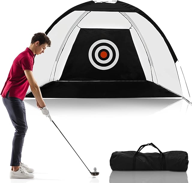 Golf Hitting Net 10x6FT Wikay Foldable Golf Driving Training Net High Impact Golf Practice Cage Driving Net with Carry Bag for Backyard Garden Sports Indoor Outdoor