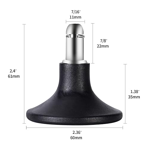 Miniatura 2 de Bell Glides - Ruedas giratorias de repuesto para ruedas fijas estacionarias, taburete ajustable de perfil bajo con almohadillas de fieltro