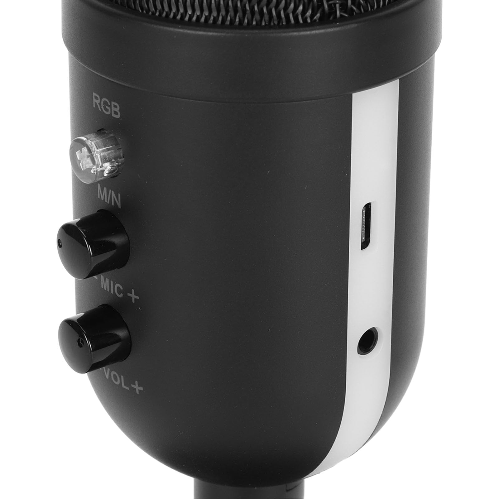 Mikrofon USB, Gamingowy Mikrofon Pojemnościowy USB z Oświetleniem RGB i regulacją Wzmocnienia, regulacją Głośności, Komputerowy Mikrofon Kardioidalny do Strumieniowego