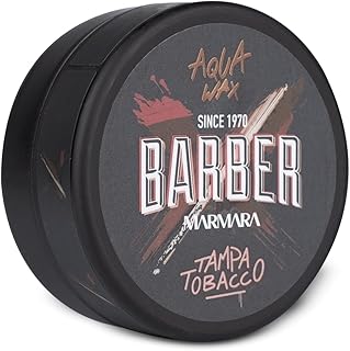 BARBER MARMARA TAMPA TOBACCO Aqua Hair Wax 150ml Gel Cire avec effet mouillé Cire pour cheveux avec brillance