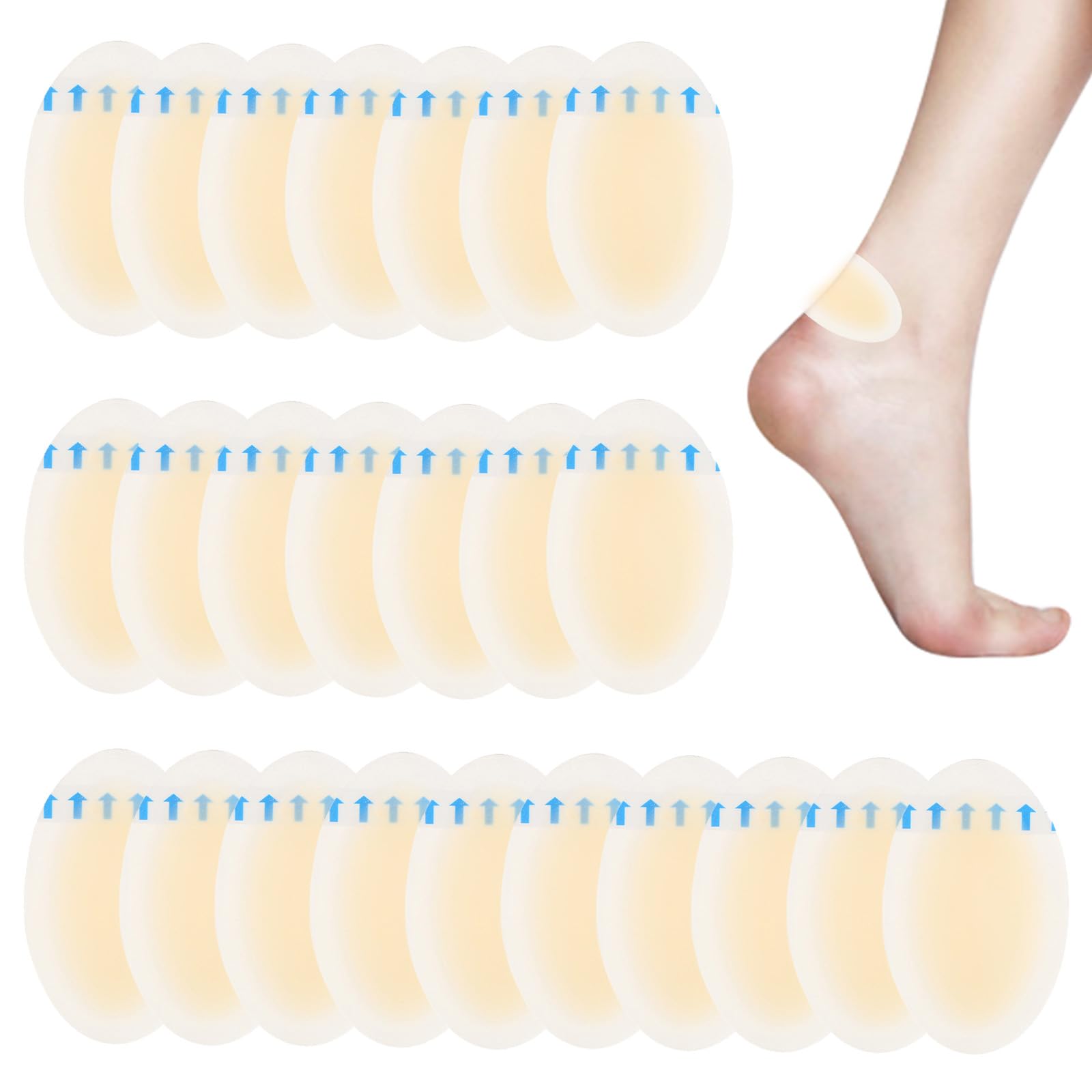 Cerotti per Vesciche Piedi, 24 Pezzi Cerotti Vesciche Talloni, Anti Vesciche per Scarpe Gel, Invisibilità Anti Vesciche Piedi, Adatto per Prevenzione Delle Vesciche del Piede Anti-Frizione del Tallone