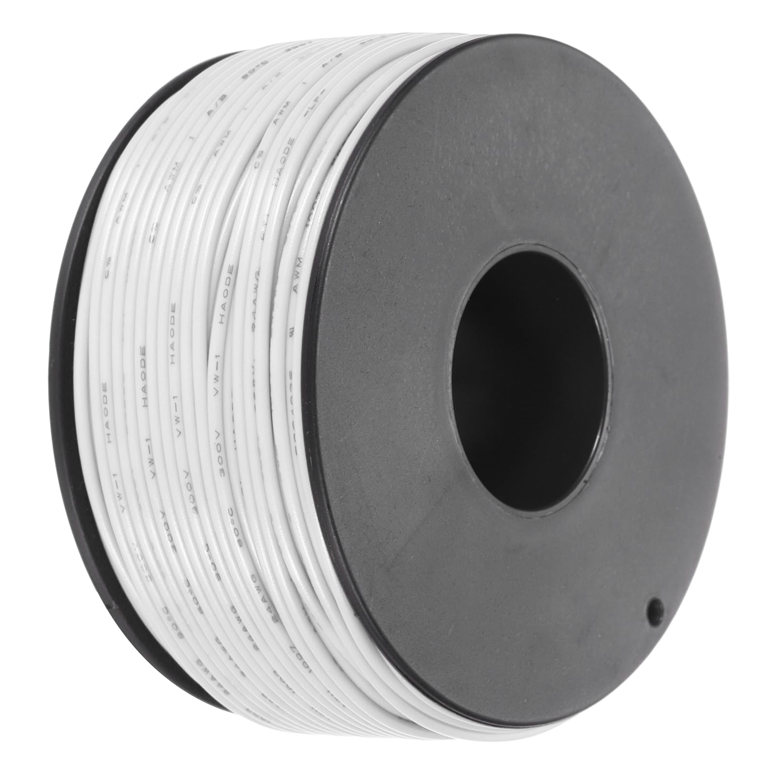 MECCANIXITY 24AWG Stranded PVC Hookup Wire 50m/164ft White, Electrical UL1007 Spool Tinned Copper Wire for Internal Connecting, Marine