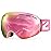 ZIONOR X Ski Snowboard Snow Goggles OTG Design for Men Women Adult with Spherical Detachable Lens UV Protection Anti-fog (VLT 7% Pink Frame Grey Revo Pink Lens)