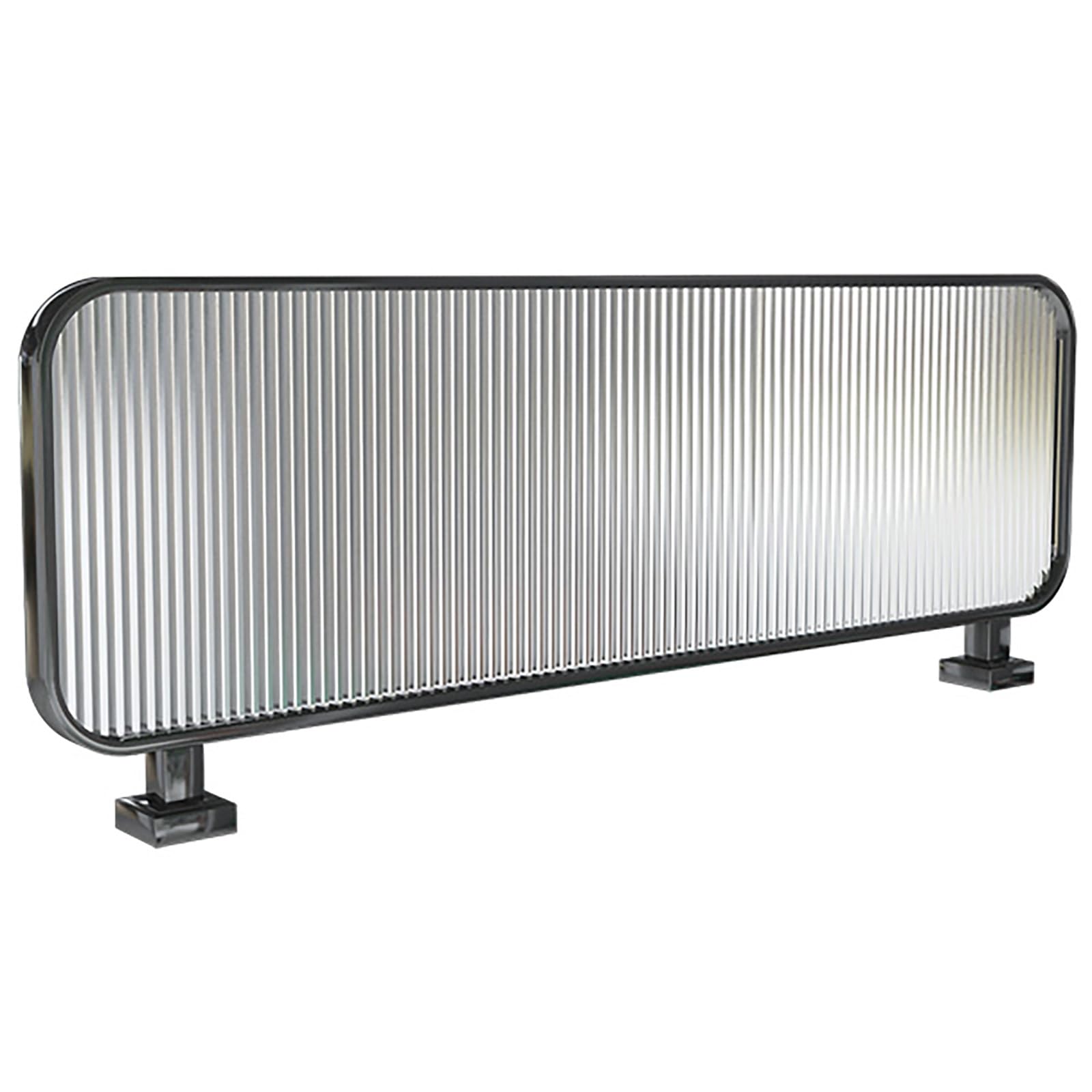 Cloison de séparation transparente en verre trempé 140x60cm noir pour bureau