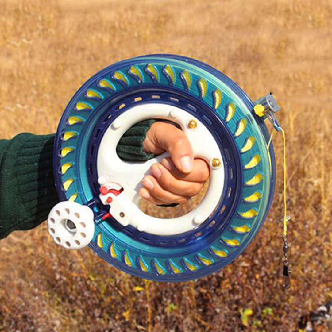 Hilo para Cometas, enrollador, Carrete, Rueda de Agarre con Bloqueo de Cuerda voladora, Accesorios para Cometas al Aire Libre, Recuerdo de Fiesta