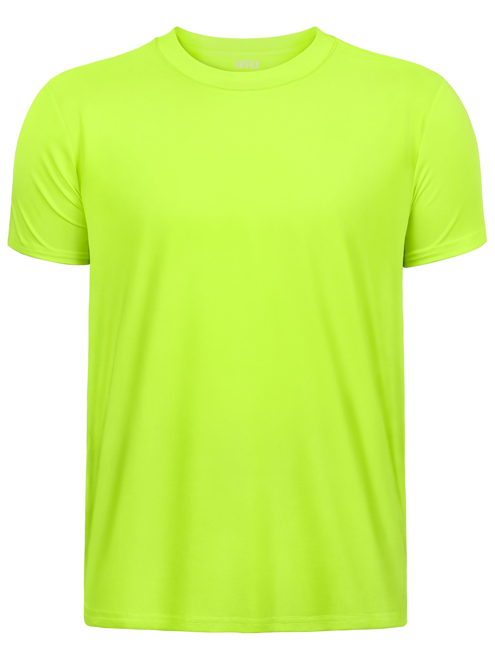 IHU Boys Neon Shirts Dry Fit UPF50+ Kids Short Sleeve Rash Guard for Girls