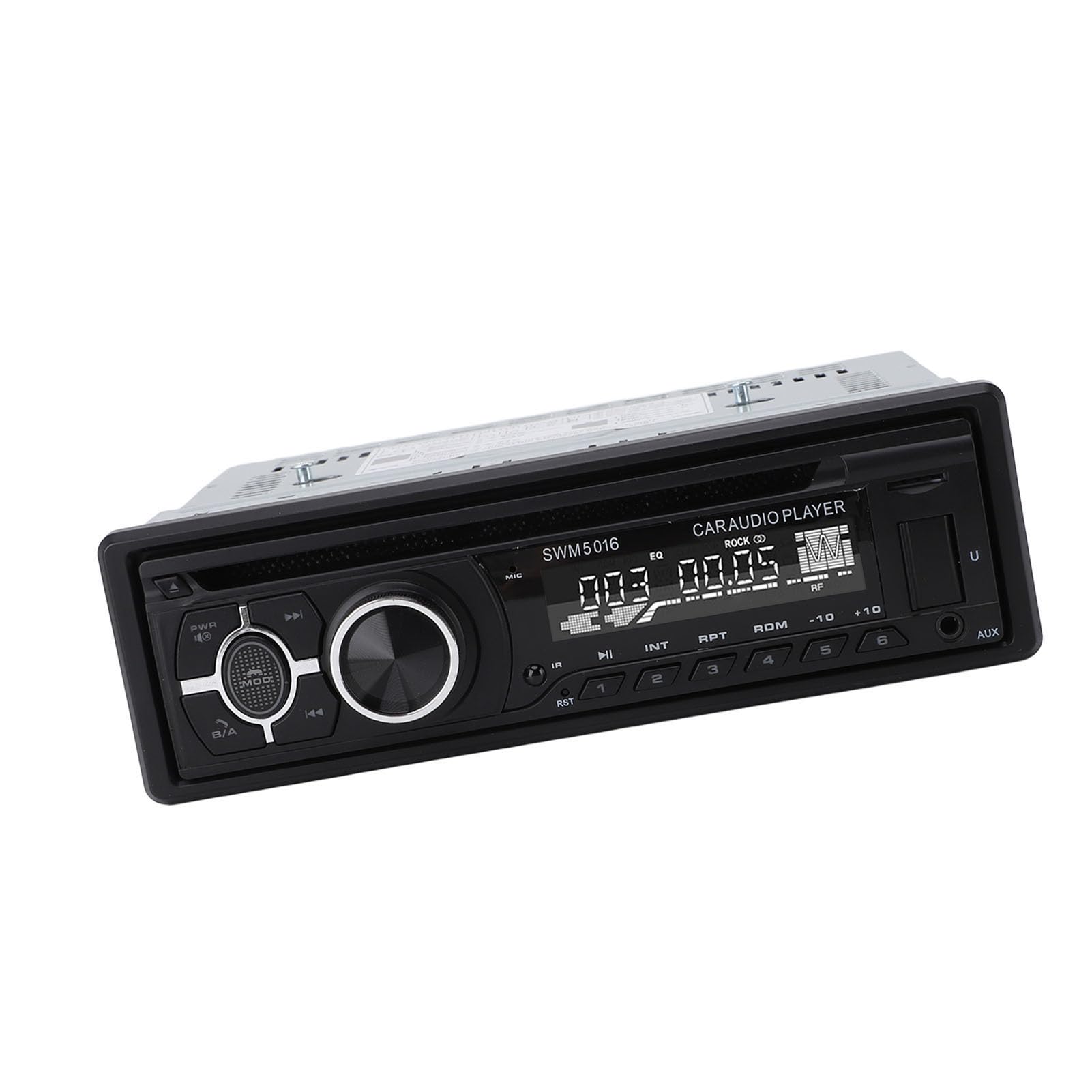 Autoradio, Lecteur CD DVD de Voiture avec Télécommande, Prise en des Appels Mains Libres, BT, Port USB 2.0, Récepteur Radio FM pour Camion, Voiture, Camping-Car