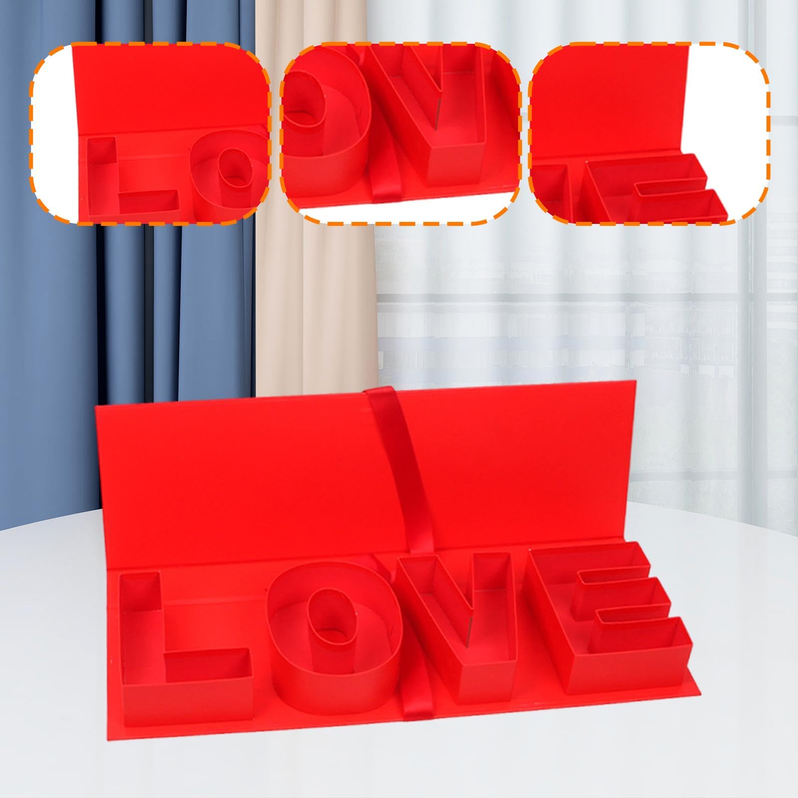 Generic Scatola Regalo Vuota per Fiori, Contenitore Versatile Multiuso in Cartone, Regalo per Compleanno, Anniversario, Festa, Matrimonio, Rosso