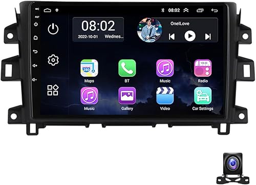 Estéreo de coche doble DIN 9 pulgadas pantalla táctil coche reproductor MP5 navegación GPS para Nissan Navara NP300 2011  2016 con cámara de