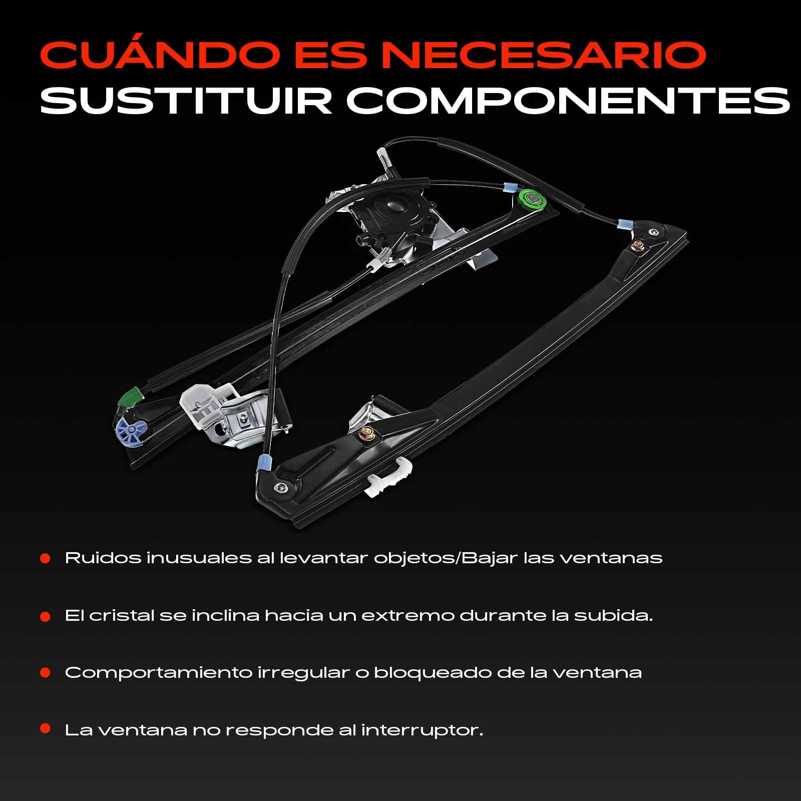 Frankberg Elevalunas Eléctrico sin Motor 4/5-Puerta Parte delantera derecha Compatible con Polo 6N1 1994-1999 Polo 6N2 1999-2001 Hatchback Replace# 6N4837462