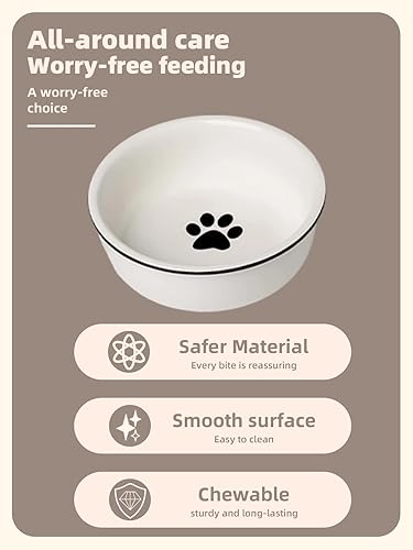 Miniatura 3 de GDCZ Ceramics - Cuencos para gatos, cuencos de alimentación de mascotas de 15 onzas para comida y platos de agua, cuencos básicos reemplazables para