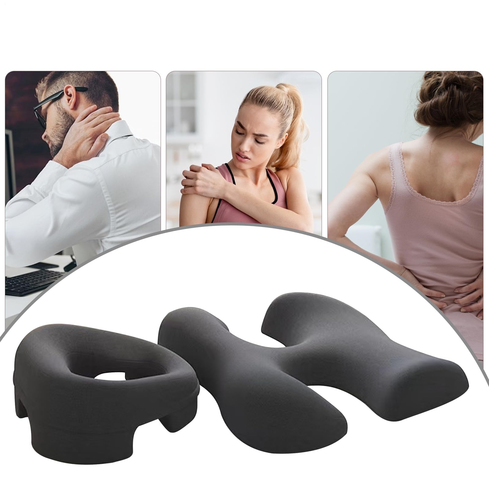 Verstellbares Memory-Foam-Kissen für Bauchschlafen, ergonomische Kopfstütze für bequeme Erholung und Massage, weiches Stützkissen für Zuhause oder Spa, 50,8 cm