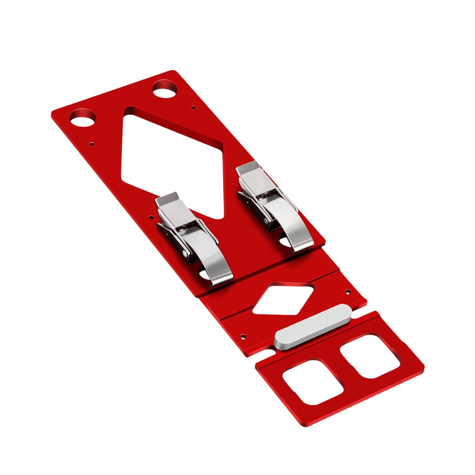 Guida angolare per sega a binario con base antiscivolo per la costruzione e la ristrutturazione di mobili, ad angolo retto di 90°, per la lavorazione del legno e il taglio di precisione, rosso