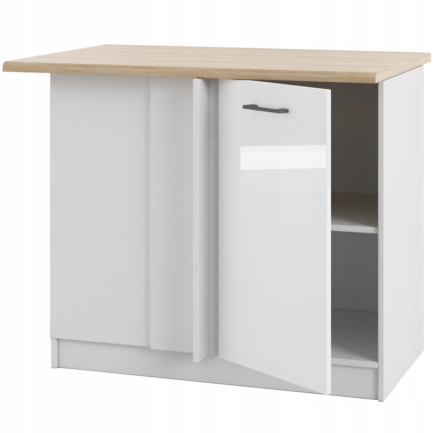 Blinder Eckschrank mit Arbeitsplatte - Universell - für Küche, Selbstmontage - 100 cm Breite, 60 cm Tiefe - MDF Front - Sonoma Eiche - Ideal für Stauraum und funktionale Küchengestaltung