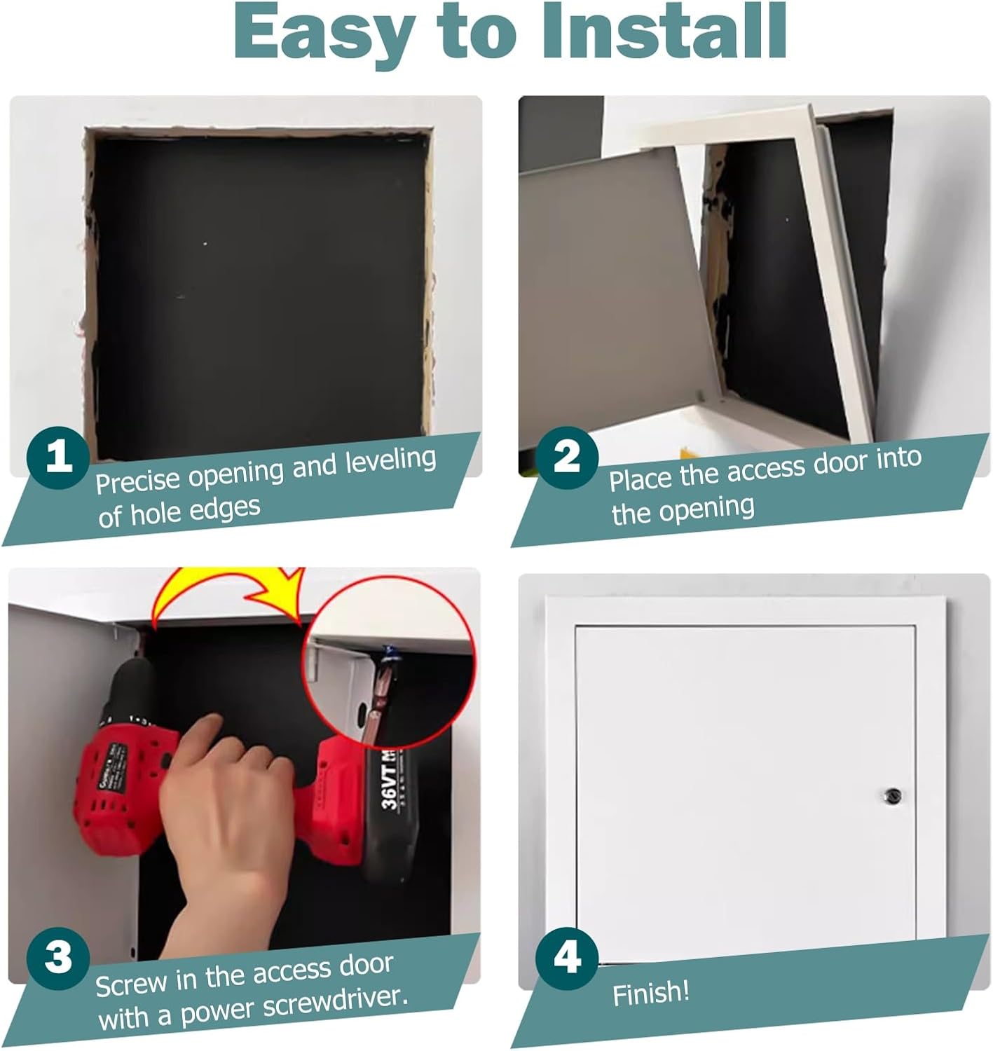 Sealed Soundproof Drywall Access Panel with Lock, Metal Inspection Service Door Access Hatch for AC Duct/HVAC, Waterproof Insulation Attic Access Door(16x16in)